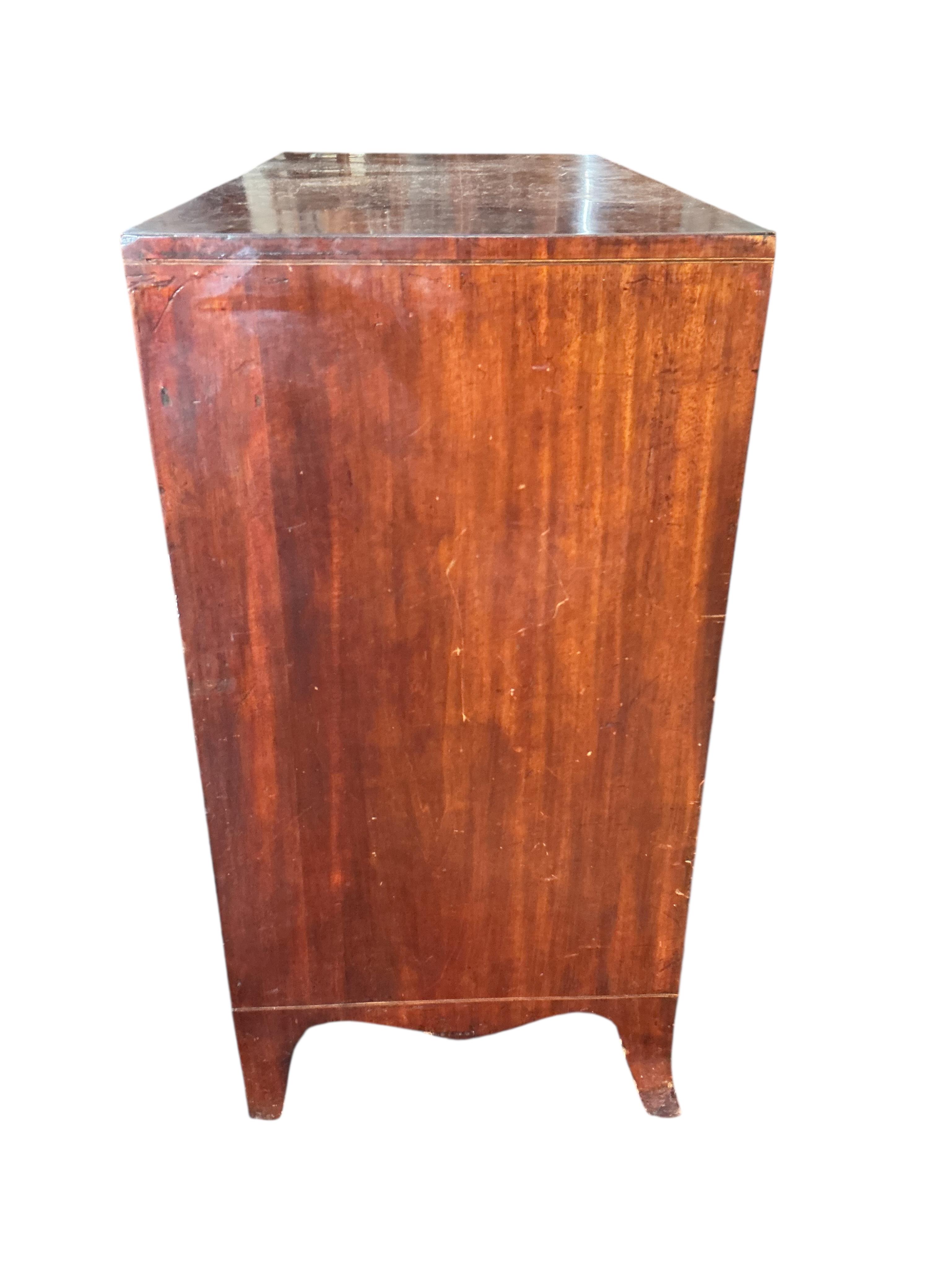 A Regency mahogany secretaire chest, width 99cm, depth 50cm, height 99cm